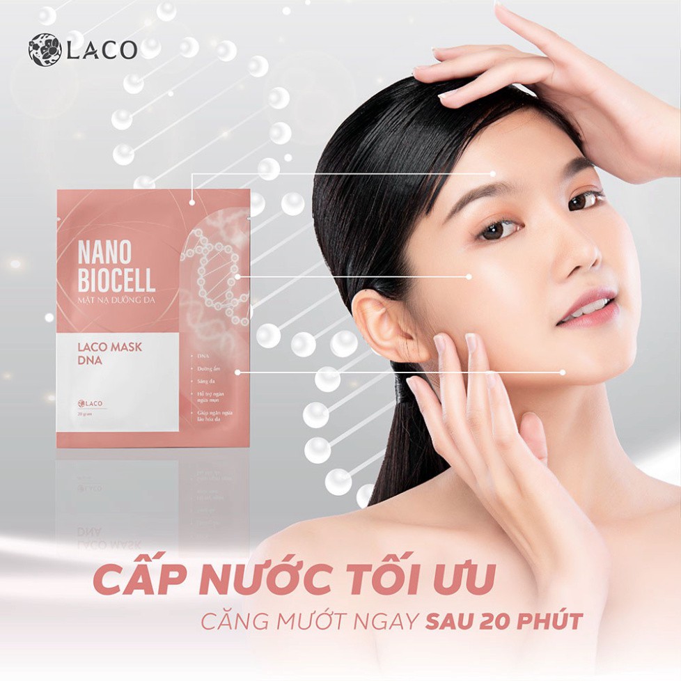 Mặt nạ dưỡng da LACO NANO BIOCELL lên men từ nước dừa tươi nguyên chất cho làn da căng bóng, trắng mịn, hồng hào LITIC