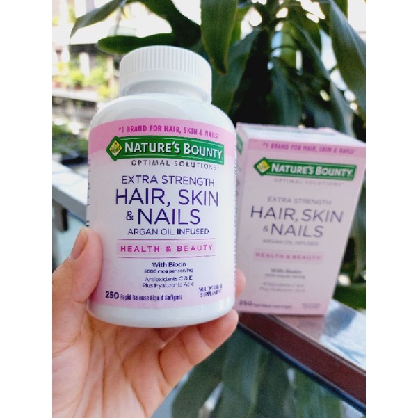 Viên Uống Làm Đẹp Da Móng Tóc Hair Skin & Nail Nature’s Bounty 250 viên