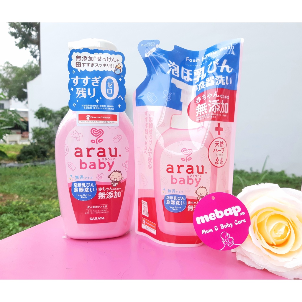 NƯỚC RỬA BÌNH SỮA  VÀ RAU CỦ ARAU BABYNỘI ĐỊA NHẬT 500ML