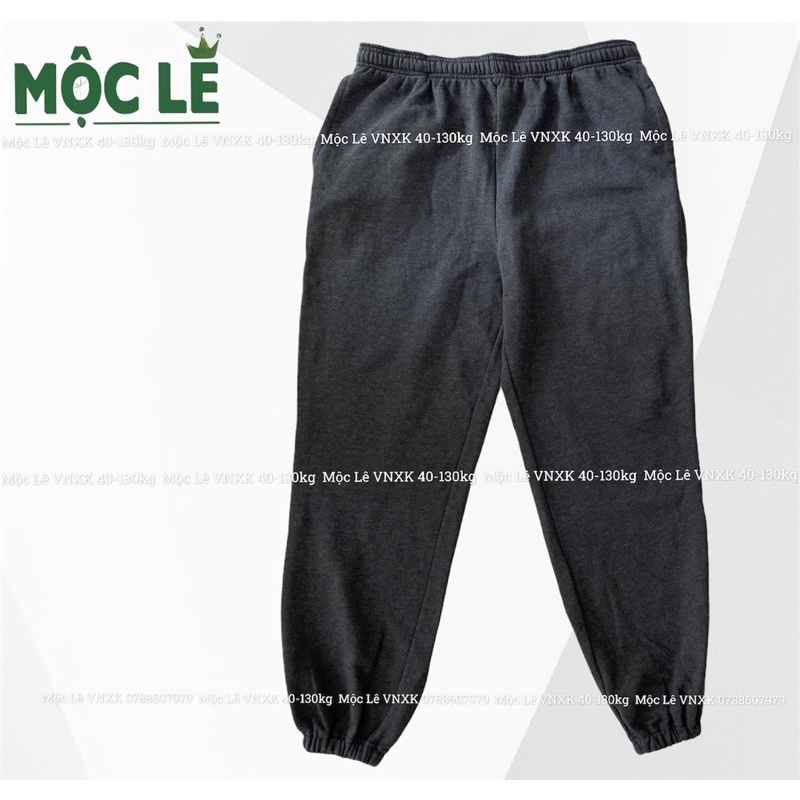 Quần bigsize jogger bo ống nỉ (amazon) dày dặn vnxk (xám đen)thời trang trẻ trung năng động