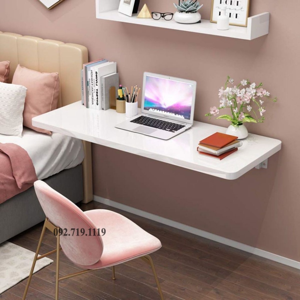  Bàn gấp treo tường thông minh để làm việc, học tập full phụ kiện