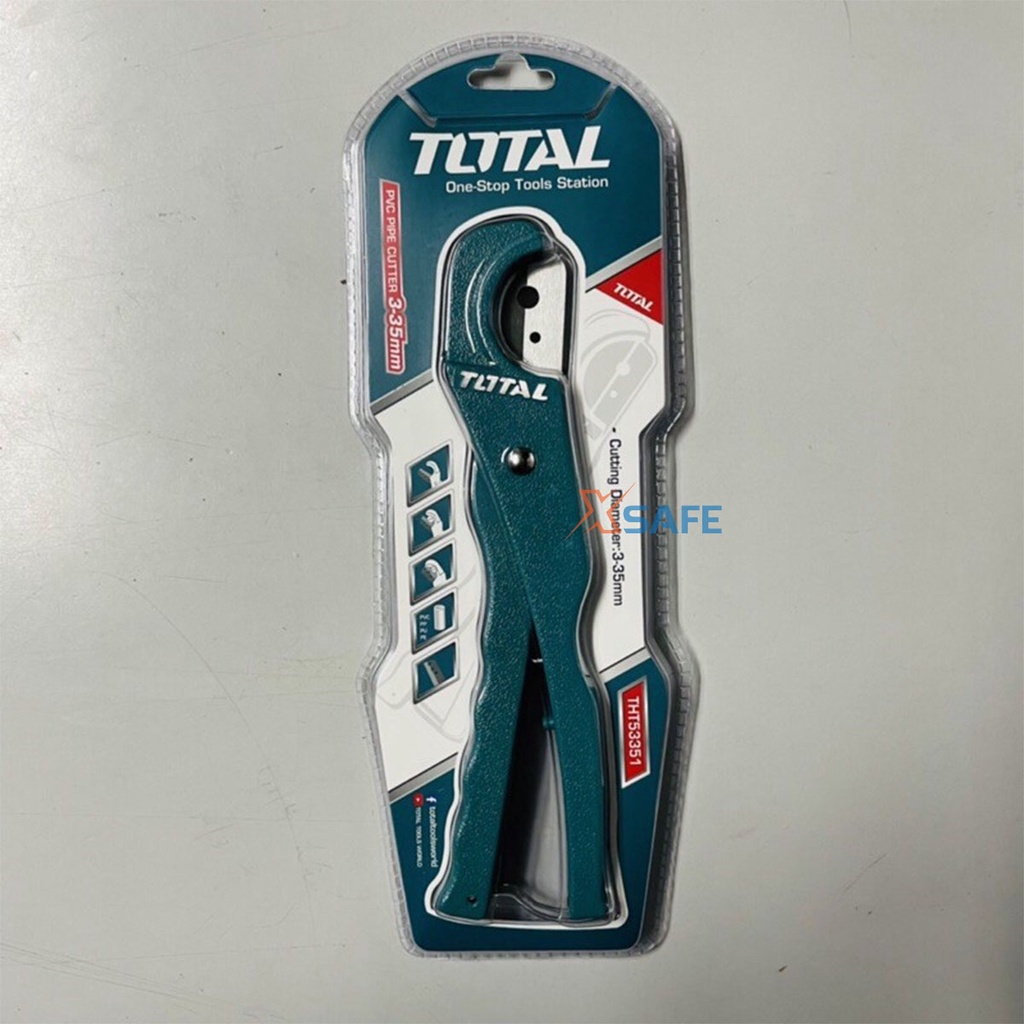 Dao cắt ống nhựa PVC chuyên dụng cao cấp TOTAL THT53351 210mm đường kính cắt 3-35mm, hợp kim nhôm, thép không gỉ sắc bén