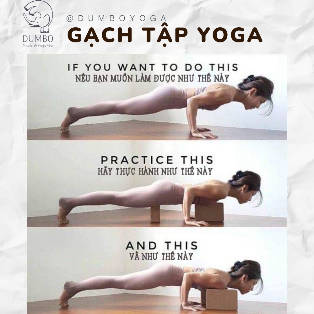 Gạch Tập Yoga NA [Chính hãng] DUMBO MAT | Block Dày 10cm nặng 420gr
