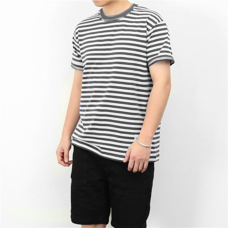 Áo thun Stee Sọc ngang RED Basic CVC - Giá sỉ Unisex