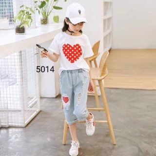 👧bộ hàn quốc trái tim bé gái