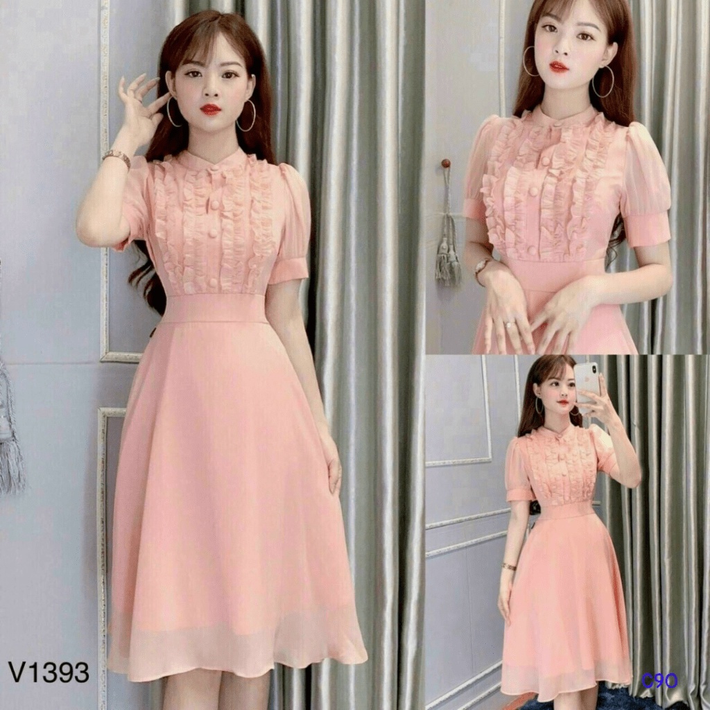(HCM) ĐẦM NỮ XÒE SANG CHẢNH SIÊU QUYẾN RŨ THỜI TRANG TÔN DÁNG SÀNH ĐIỆU - PHONG CÁCH HÀN QUỐC  HOT NHÂT