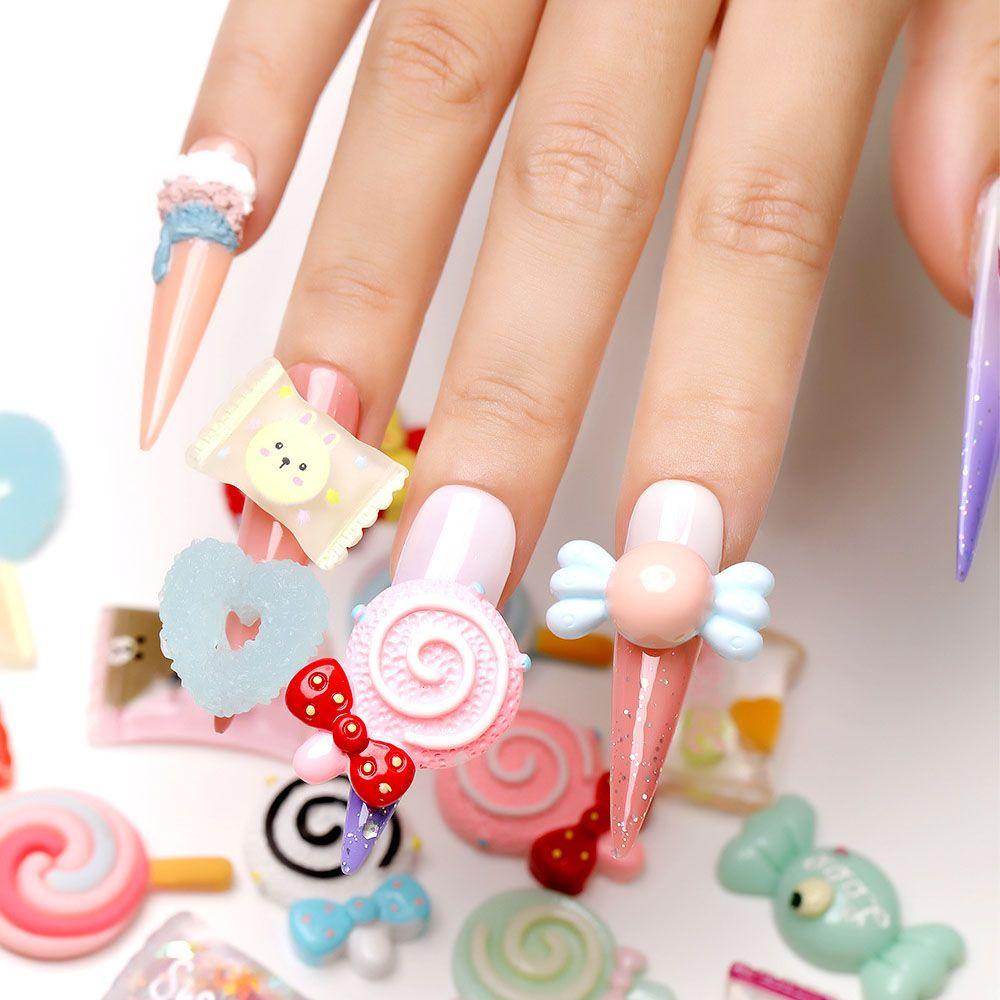 Phụ Kiện Trang Trí Móng Tay Hình Kẹo Gummy Dễ Thương DIY