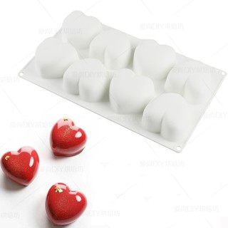 Khuôn Silicon Làm Bánh Hình Trái Tim Xinh Xắn Tiện Dụng