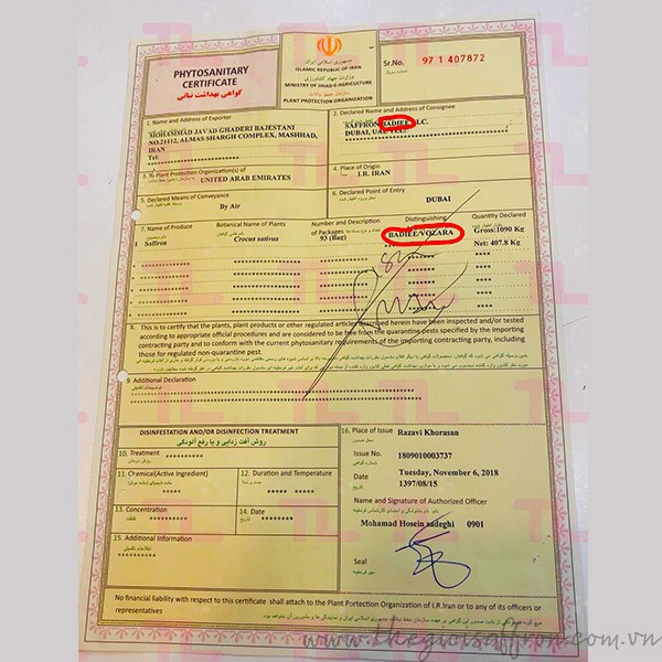 [ Cam kết hàng thật ] Nhuỵ Hoa Nghệ Tây Saffron Badiee chính hãng Iran 1gr | BigBuy360 - bigbuy360.vn