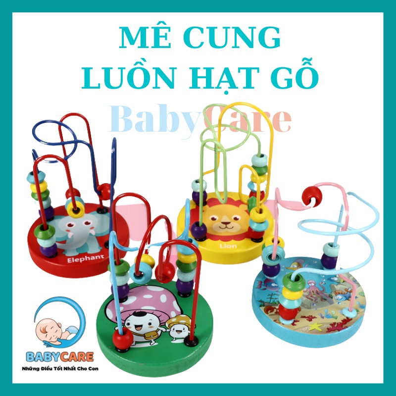 ĐỒ CHƠI THÔNG MINH - MÊ CUNG HẠT GỖ CHO BÉ BABYCARE - ĐỒ CHƠI PHÁT TRIỂN TƯ DUY - PHÂN BIỆT MÀU SẮC