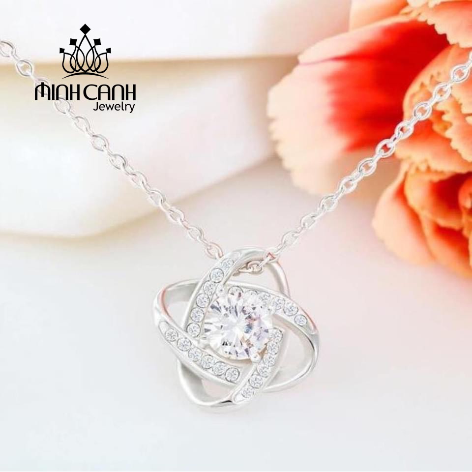 Dây Chuyền Bạc Mặt 4 Cánh Xoay - Minh Canh Jewelry