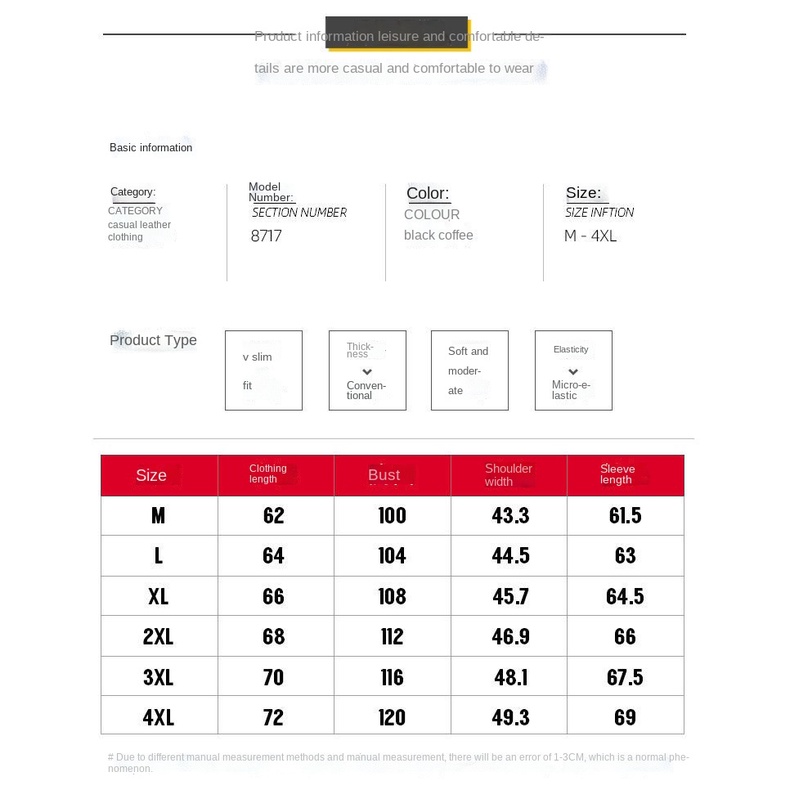 Áo khoác da dáng ôm thời trang cá tính trẻ trung cho nam kiểu Hàn Quốc