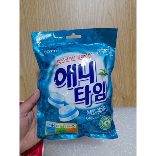 Kẹo Lotte Anytime không đường Hàn Quốc 60g