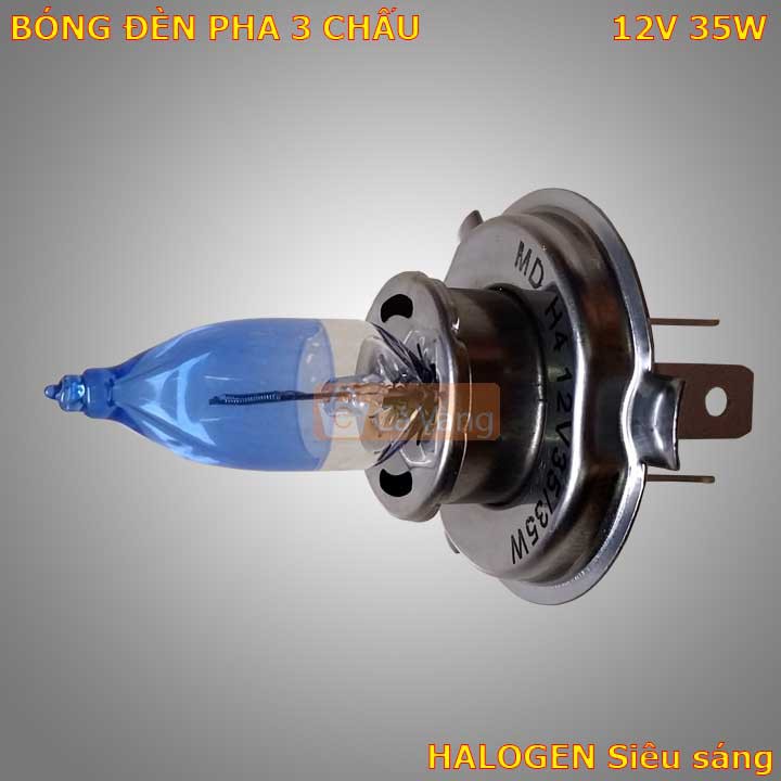 Bóng đèn Pha H4 xe máy 12V 35W Halogen siêu sáng