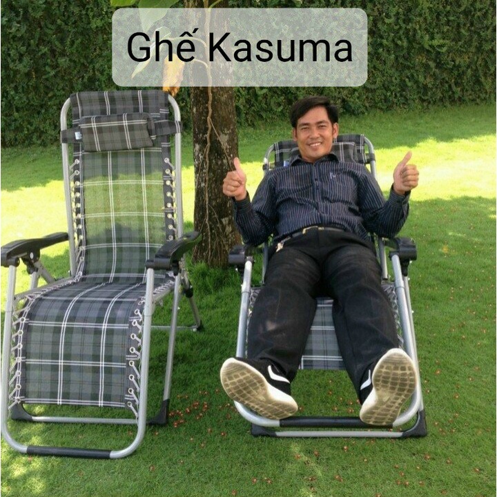 🔥GIÁ SỐC🔥Ghế xếp thư giãn cao cấp Kasuma Duy Phương chính hãng, ghế gấp thư giãn cho người lớn tuổi kèm gối tựa