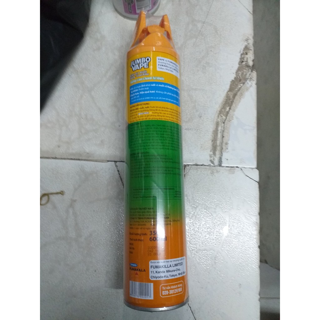 Bình xịt côn trùng jumbo 600ml chanh cam