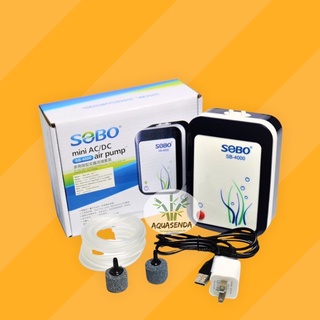 Máy sủi oxi tích điện sb-4000 | oxi dự phòng cúp điện bể cá sb 4000
