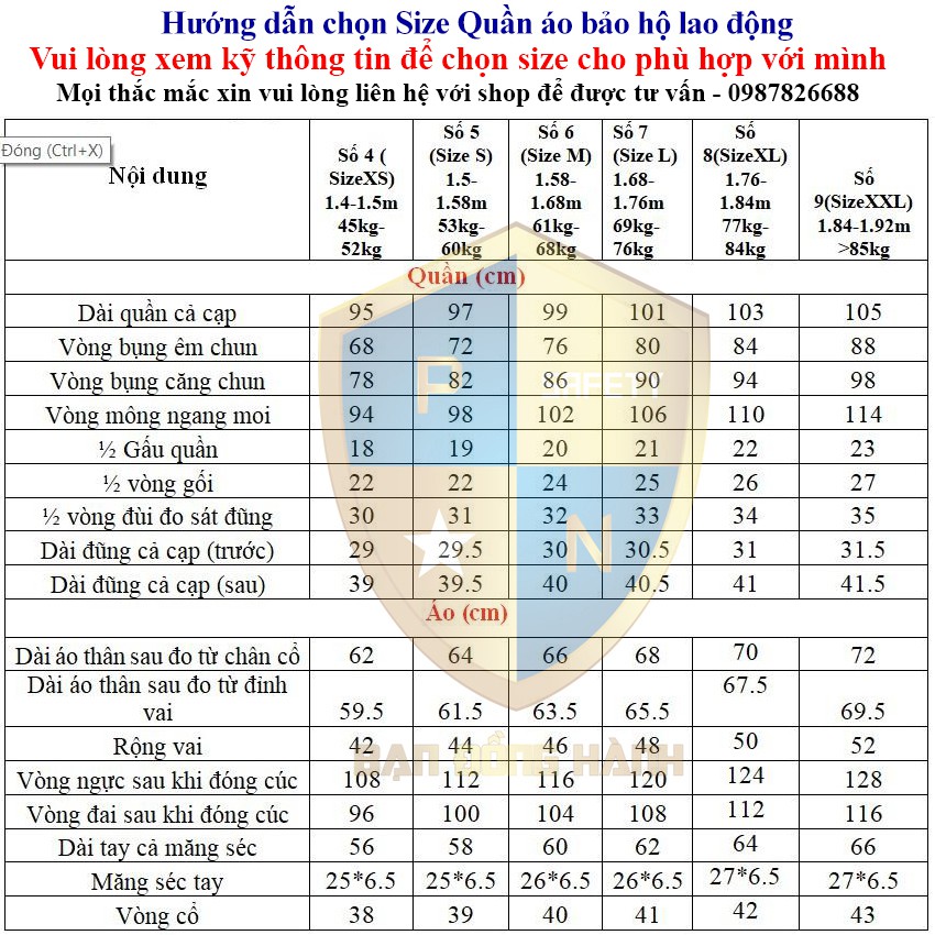 Bộ quần áo bảo hộ lao động màu chi phối ghi sáng ngắn tay, quần áo bảo hộ lao động, bảo hộ lao động Phúc Nam