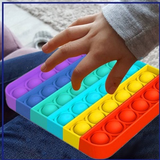 [FAST|COD] đồ chơi  Pop It Tiktok Push Pop Fidget Toy Rainbow Color Finger Pressure Bubble Sensory Toys đồ chơi Bóp bong bóng thư giãn xả stress Đồ Chơi Giảm Căng Thẳng Cho Người Lớn