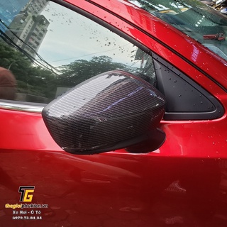 Bộ ốp gương chiếu hậu vân Carbon Mazda 2 2021 cao cấp