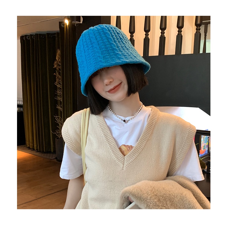 Mũ Bucket Dệt Kim Phong Cách Thời Trang Thu Đông Nhật Bản Dành Cho Nữ