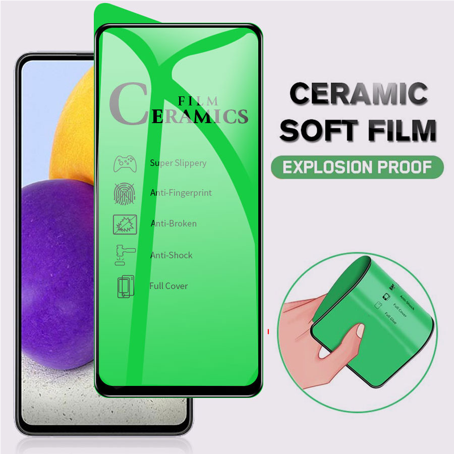 Kính Cường Lực Gốm full Miếng dán màn hình siêu dẻo không sứt mẻ cho Samsung Galaxy Note 10 S10 Lite S20 Fe A72 A52 A42 A32 A11 A12 A20S A30S A50S A21S A01 A11 A31 A51 A71 A30 A50