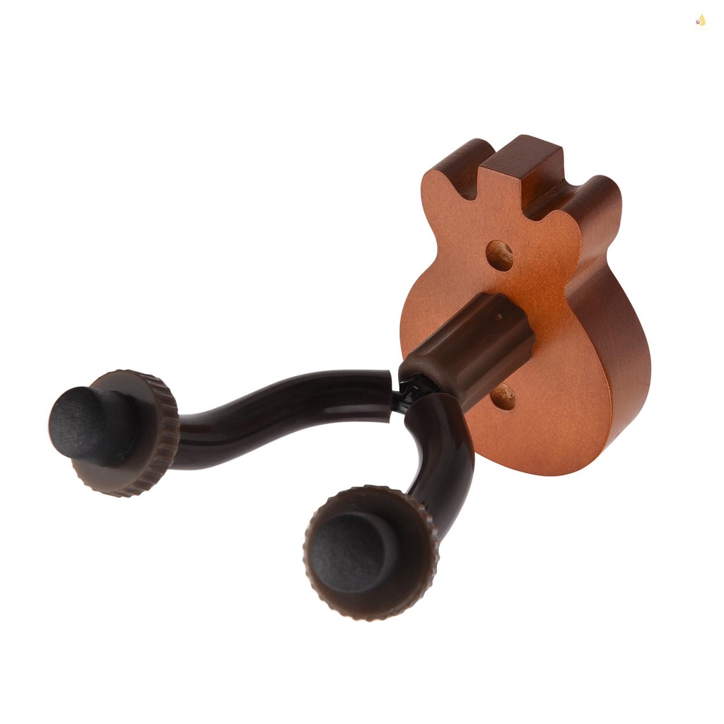 Giá Đỡ Gắn Tường Bằng Gỗ Trơn Kèm Thanh Kim Loại Dùng Để Treo Đàn Guitar/ Ukulele