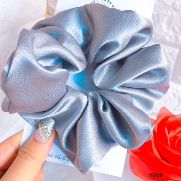 Dây cột tóc vải scrunchies quả bơ, đồ buộc tóc crunchies avocado