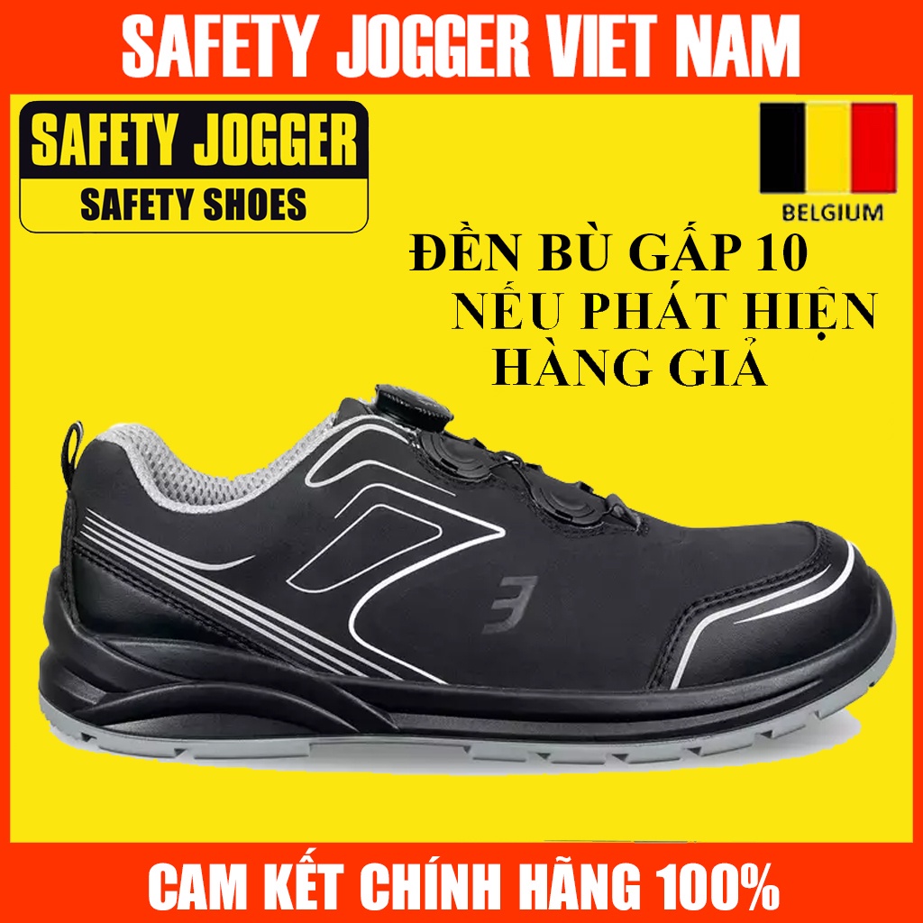 Giày Bảo Hộ Lao Động Safety Jogger Cador S3 Low TLS Chống Trơn Trượt, Khóa Vặn Tiện Lợi