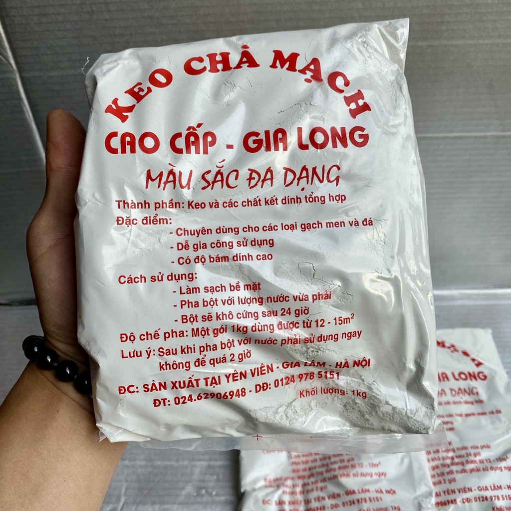 Keo Chà Mạch Xi Măng Trắng Gia Long Quy Cách 1kg