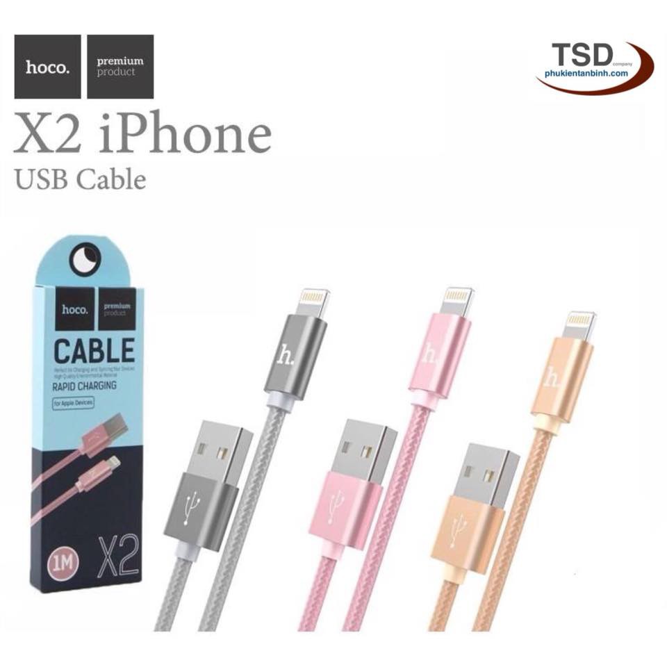 Cáp Hoco X2 - Sạc Nhanh iPhone iPad - Cáp Hoco X2 Lightning Chính Hãng