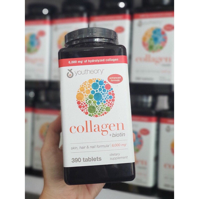 Viên uống Collagen Youtheory Type 1 2 & 3 hộp 390 viên - chuẩn Mỹ