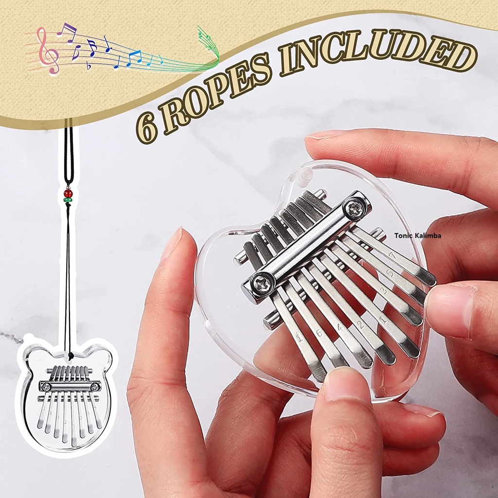 Đàn kalimba 8 phím gỗ và pha lê Tonic Kalimba