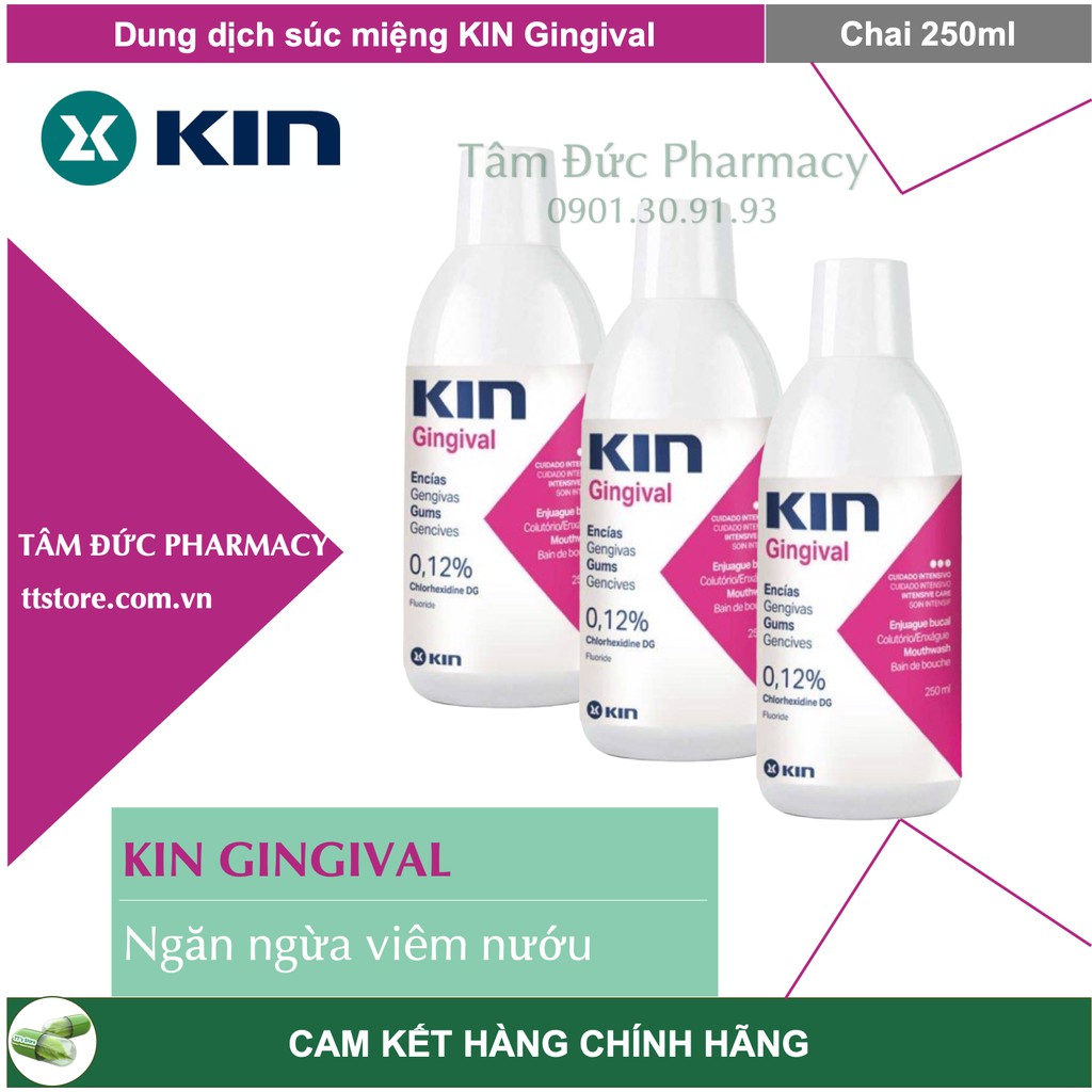Dung dịch súc miệng KIN Gingival (Date 2024) - Hỗ trợ điều trị và ngăn ngừa viêm nướu
