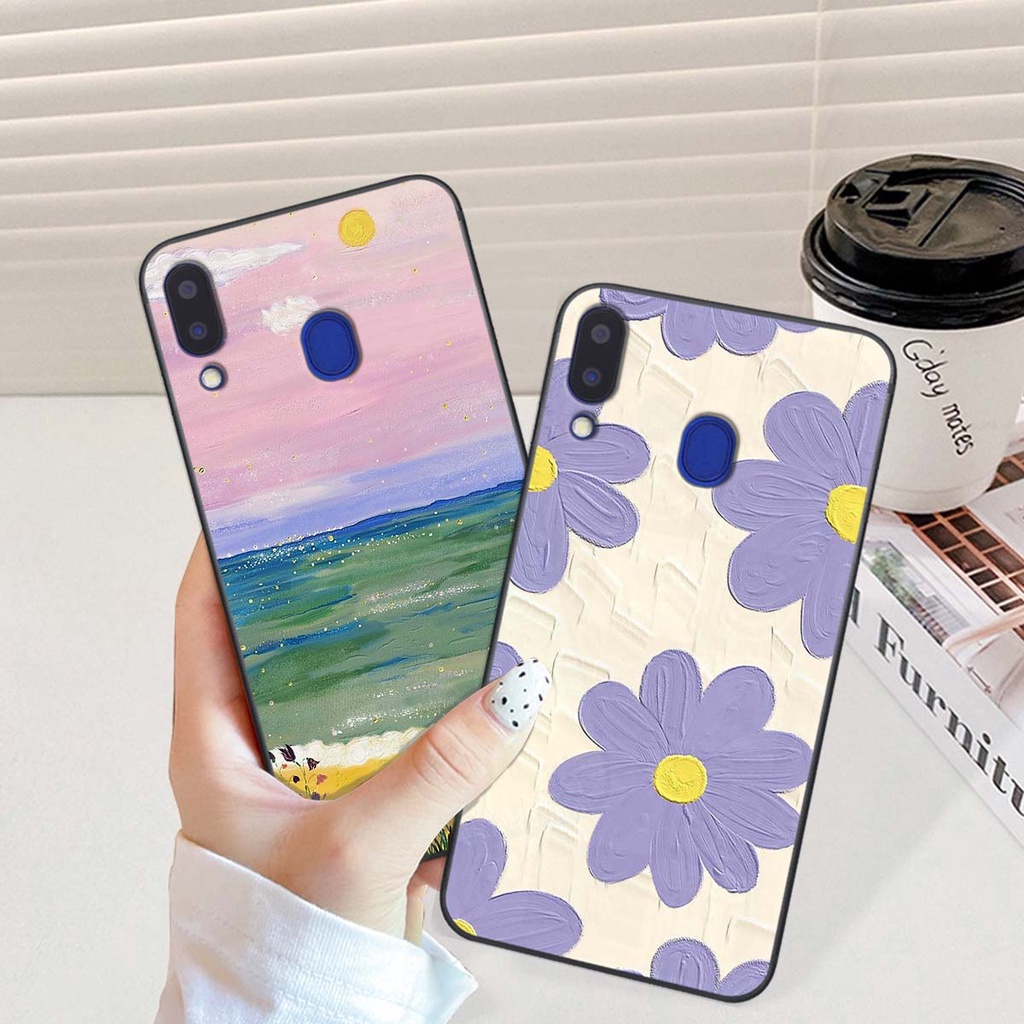 Ốp lưng Samsung Galaxy M20 hình hoa vẽ tay nghệ thuật - Giá tốt nhất - Hàng cao cấp