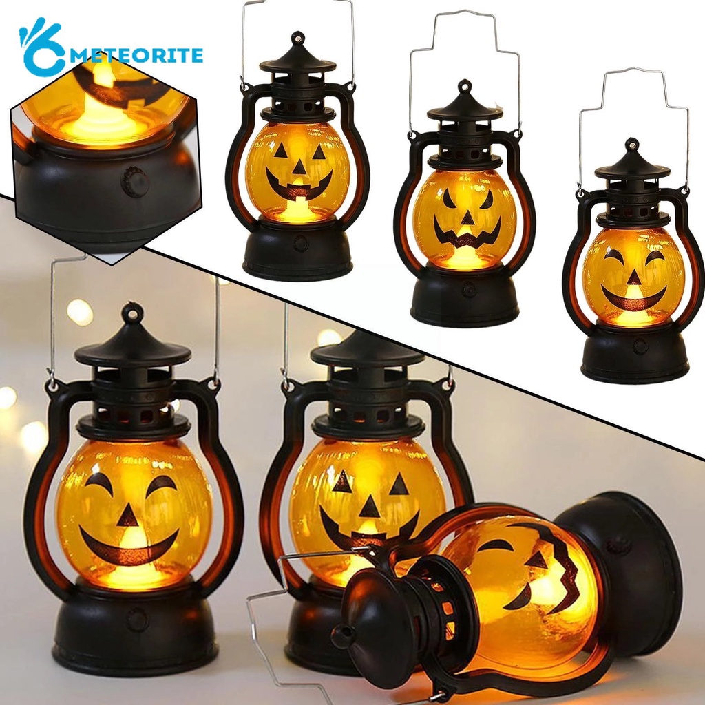 Đèn LED Trang Trí Halloween Hình Bí Ngô / Ngọn Lửa / Đầu Lâu Độc Đáo