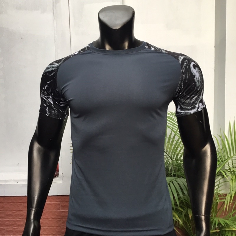 (Freeship)Áo thể thao tay phối vải mát,co giãn,hình tự chụp