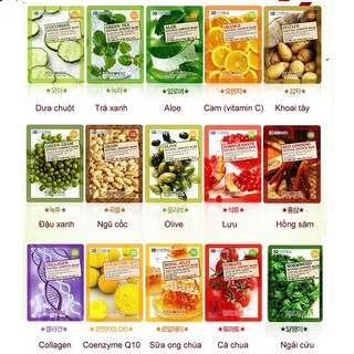 Mặt Nạ Dưỡng Trắng Da Chiết Xuất Từ Thiên Nhiên 3D Foodaholic  Hàn Quốc