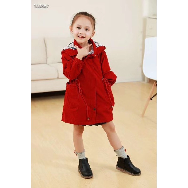 Áo khoác kaki bé gái parka dư xịn