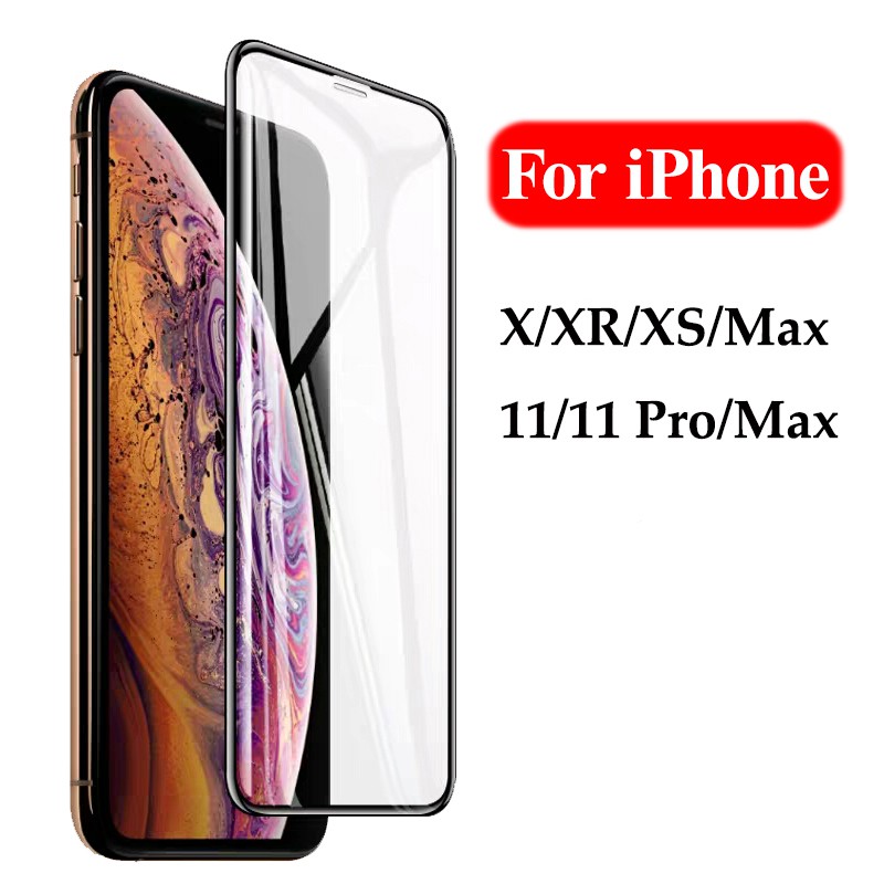 Kính Cường Lực 3D Bảo Vệ Toàn Màn Hình Cho iPhone 11 Pro Max iPhone X 8 6s 7 Plus iPhone XS XR xsmax