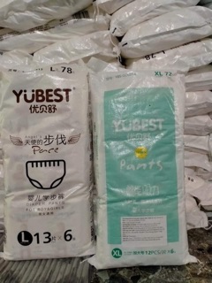 Bỉm dán yubest natural size s132 miếng/m108 miếng/l96 miêng/Xl84 miếng