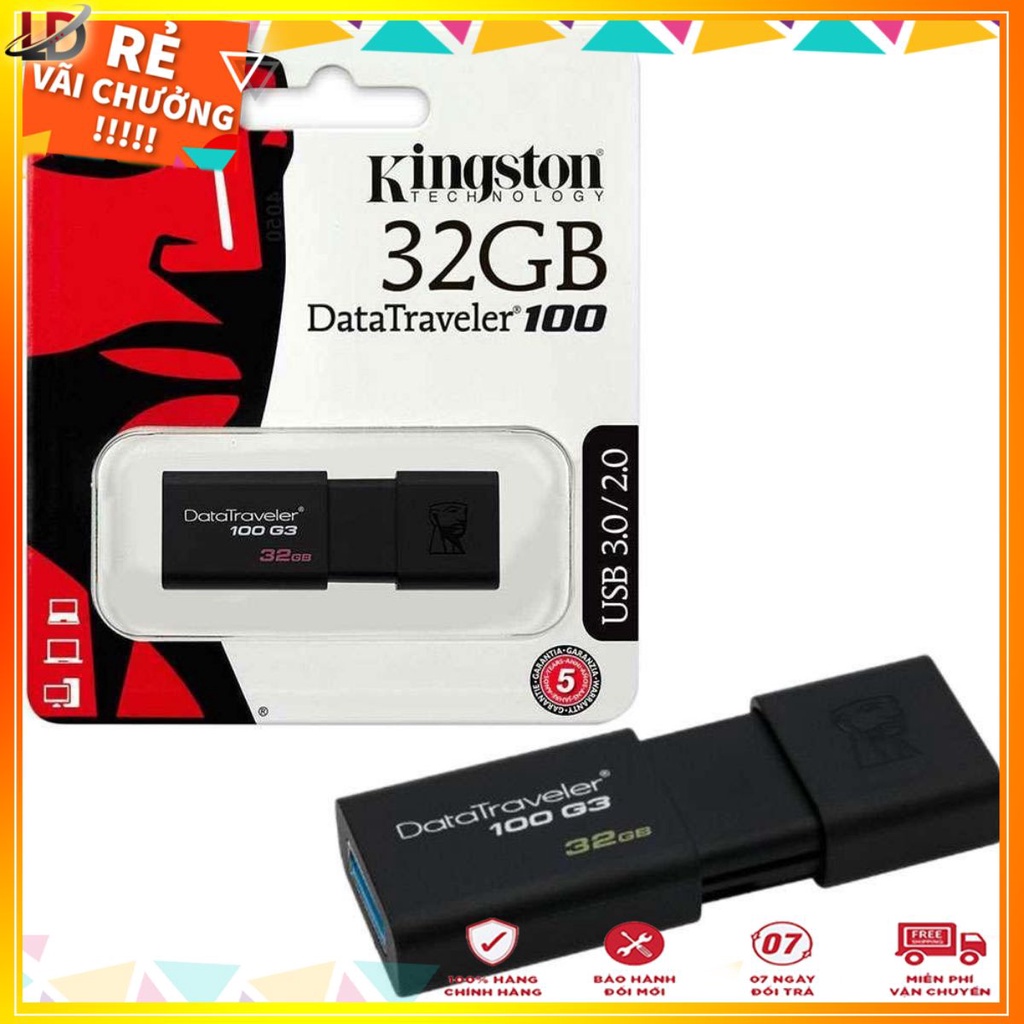 USB 32gb Kingston DT100G3 chính hãng tem Vĩnh Xuân SPC/FPT - Phukienleduy