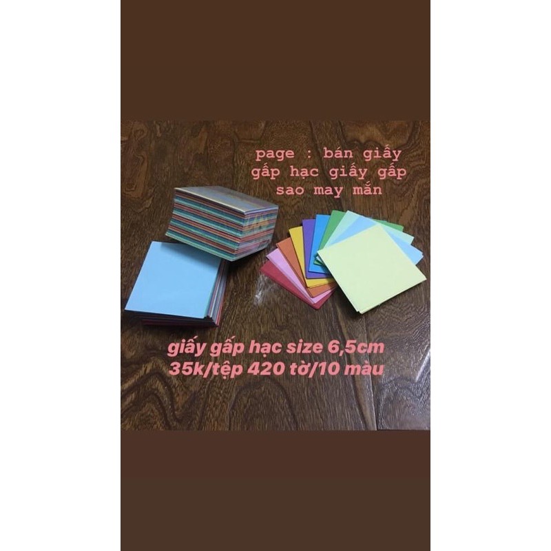 GIẤY GẤP HẠC 10 MÀU
