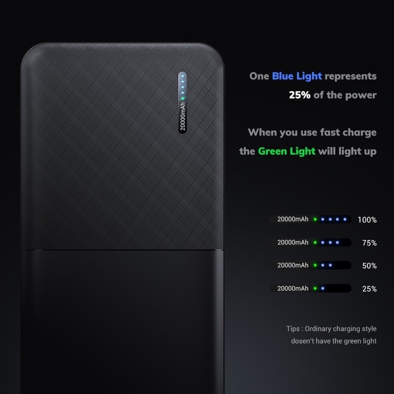 Pin Dự Phòng TOPK I2009Q 18W QC3.0 Sạc Nhanh 2 Cổng USB PD3.0 QC3.0 20000mAh Cho Xiaomi Samsung IPhone