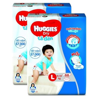 BỈM HUGGIES - TÃ DÁN L68