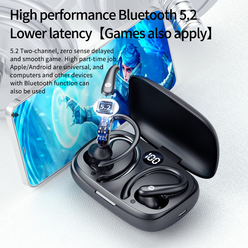 Tai nghe bluetooth NEWMSNR không dây TWS móc tai chống thấm nước IPX5 chất lượng cao