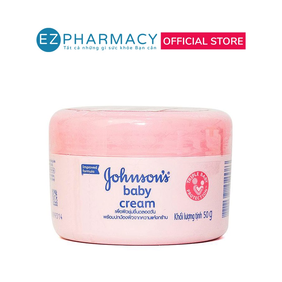 Kem Dưỡng Ẩm Chứa Sữa Và Gạo Johnson's Baby 50g