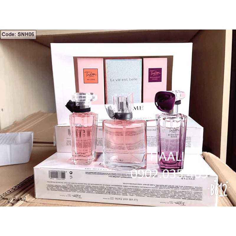 Set 3 chai nước nữ hoa Lancome mỗi chai 30ml