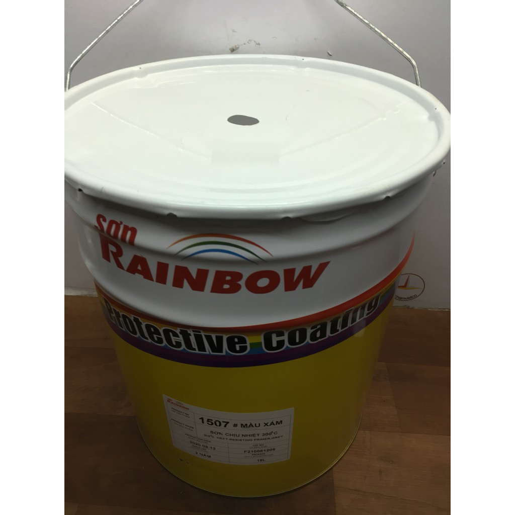 Sơn lót chịu nhiệt Rainbow 300oC màu xám 1507_ thùng 18L