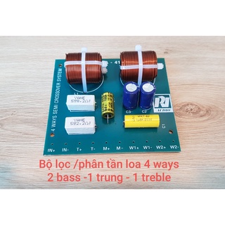 01 cặp - mạch lọc tần số thùng loa - crossover spk 4 ways : 2 bass + 1 trung + 1 treble .